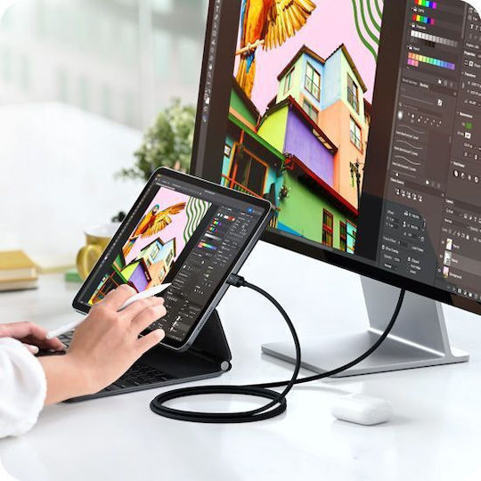 Satechi Braided Thunderbolt Cable 240W Μαύρο 1m