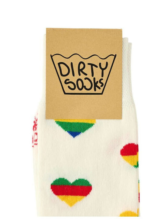 Dirty Socks Κάλτσες White Hearts