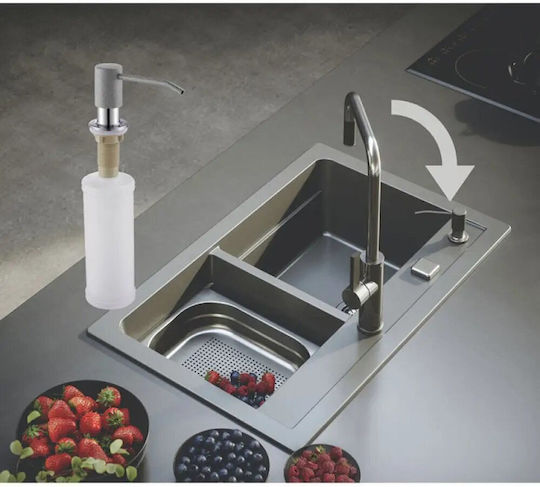 Alveus Liquid Εντοιχιζόμενο Dispenser Πλαστικό Γκρι 250ml