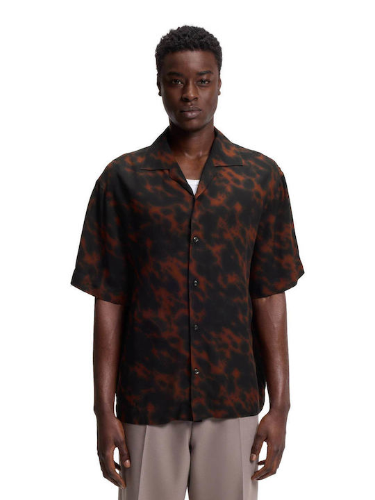 Espino Short Sleeve Shirt in Wide Line Black