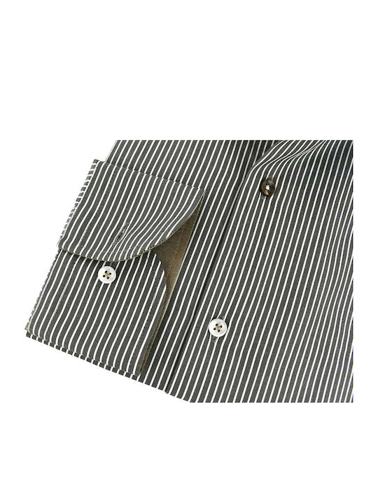 Long Sleeve Shirt in Narrow Fit Anthracite