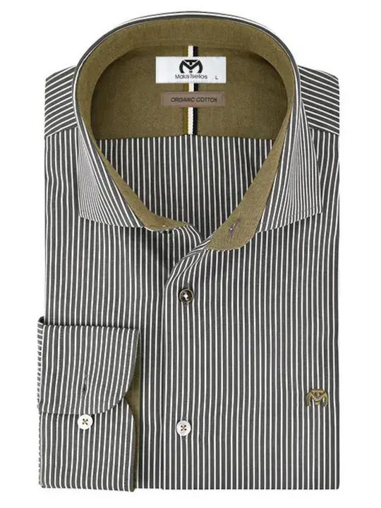 Long Sleeve Shirt in Narrow Fit Anthracite