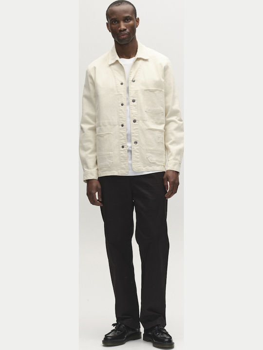 Overshirt Mânecă Lungă Ecru