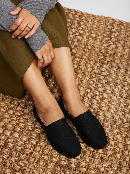 Alpargata Fabric Women's Espadrilles in Black Colour
