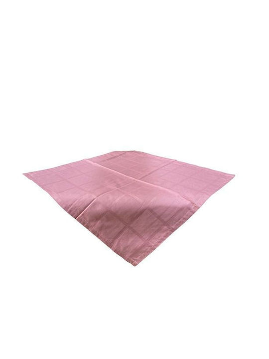 Checkered Tablecloth Set 4 Pieces Pink 55x55cm