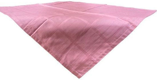 Kariert Tischdecke Set 4Stücke Rosa 55x55cm