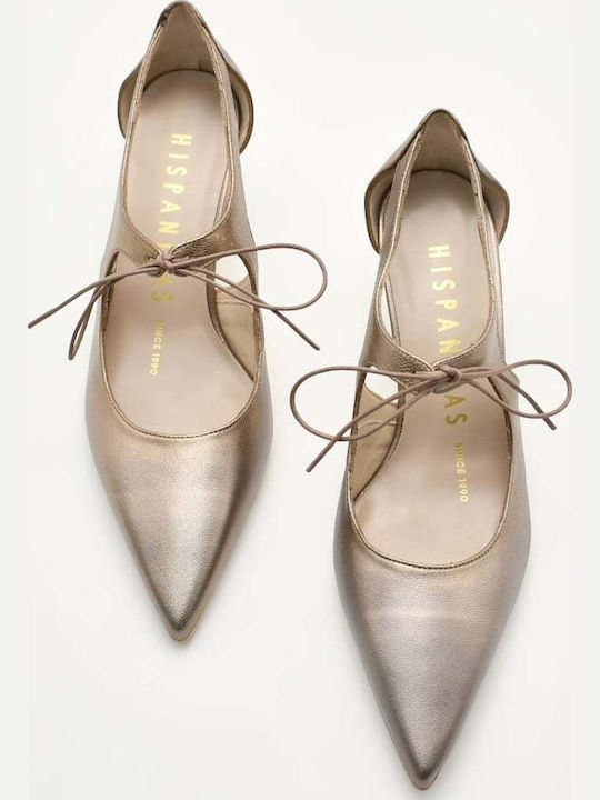 Leather Heels with Medium Heel Brown