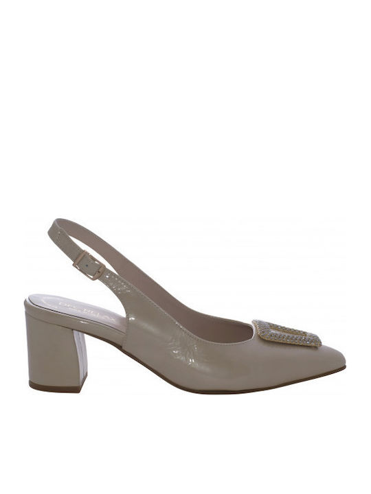 Pumps mit Mittelhohem Beigen Absatz