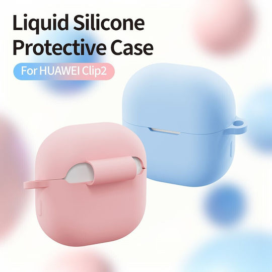 Silicone Case With Hook In Light Blue Colour For Huawei FreeClip 2