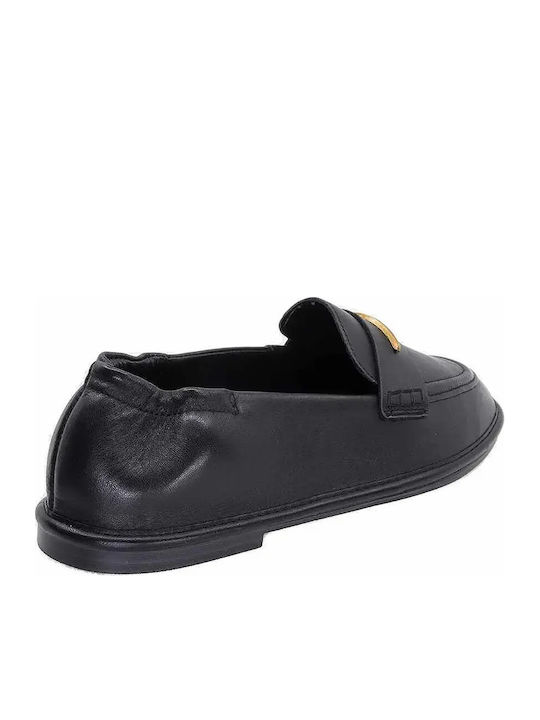 Leather Women's Moccasins in Black Colour