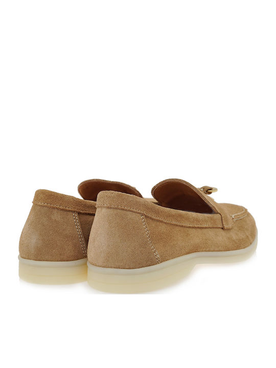 Δερμάτινα Γυναικεία Loafers σε Καφέ Χρώμα