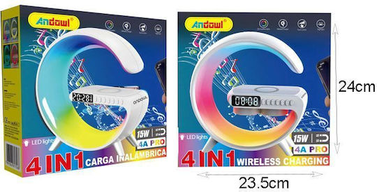 Andowl Ηχείο 4 1 Bluetooth Ασύρματο Φορτιστή Ξυπνητήρι & Ρολόι 15w 4a Pro Wireless Charging Speaker Andowl Ηχείο 4 1 Bluetooth Ασύρματο Φορτιστή Ξυπνητήρι & Ρολόι 15w 4a Pro Wireless Charging Speaker