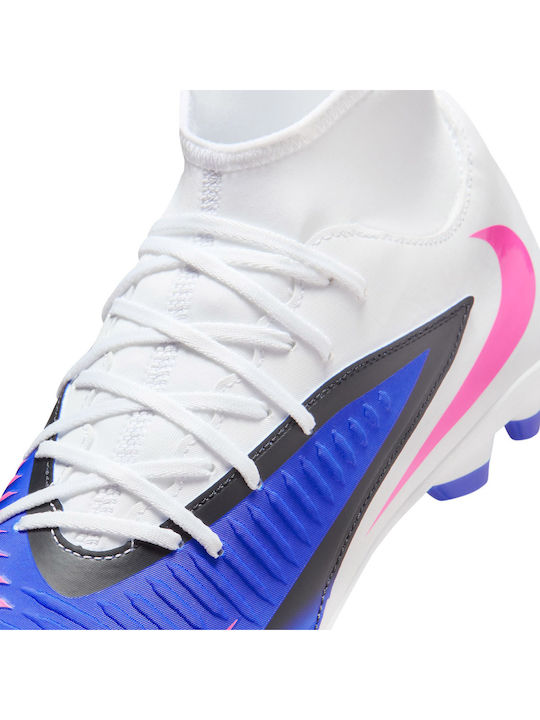 Nike Phantom 6 High Club Football Shoes with Cleats FG/MG Blue