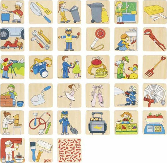 Επιτραπέζιο Παιχνίδι Memory Game Επαγγέλματα για 1 Παίκτη 3+ Ετών (EN) Goki