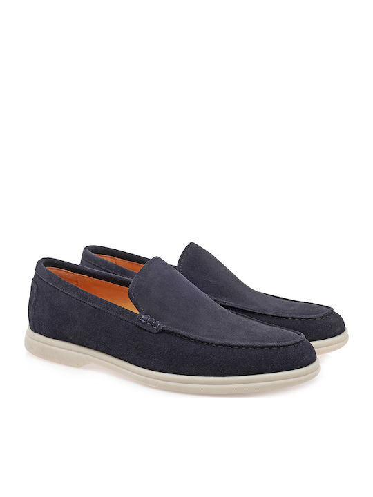 Suede Ανδρικά Loafers σε Μπλε Χρώμα