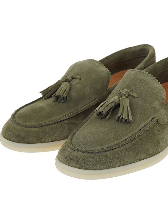 Loafers Bărbătești Din Velur Verde