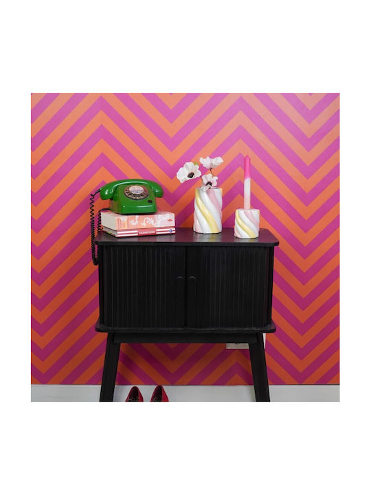 Beauty Home Βάζο “marshmellow” Κίτρινο Ροζ Λευκό 10x10x15cm Beauty Home