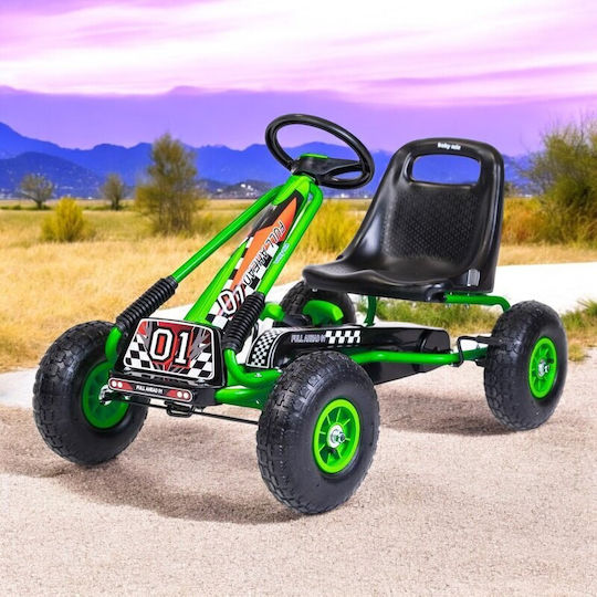 Go Kart Cu Un Loc Cu Pedală Verde Pentru 8+ Ani