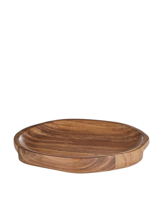 Butlers Acacia Πιάτο Ρηχό Καφέ με Διάμετρο 17cm