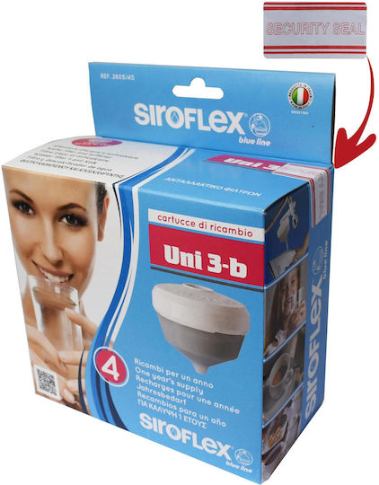 Siroflex Резервен филтър за вода за кран от активен въглен UNI 3-b 4бр