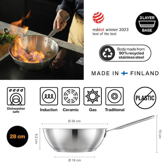 Fiskars Уок от Стомана 28см