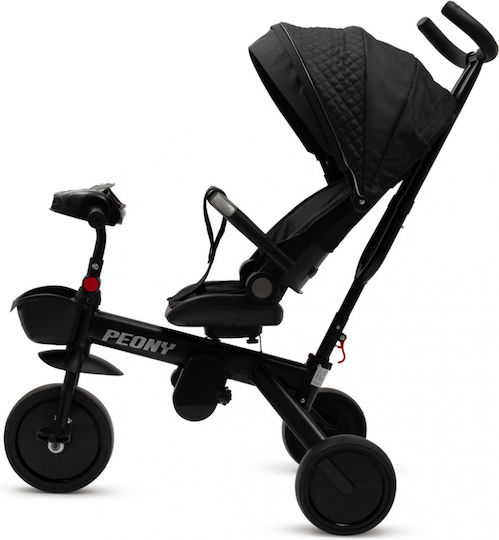 BabyMix Peony Pliabil Cu Mâner Pentru Părinți Pentru 18 Luni Negru