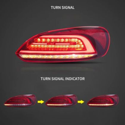 Led Taillights Vw Scirocco 2009-2014 Running Red Set 2 Pieces