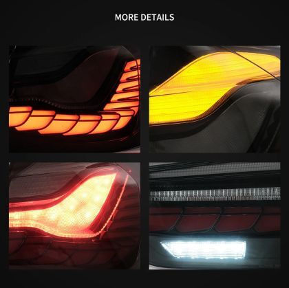 Led Taillights BMW F30 F80 2012-2019 GTS Design Running Light Smoked Set 2 Pieces