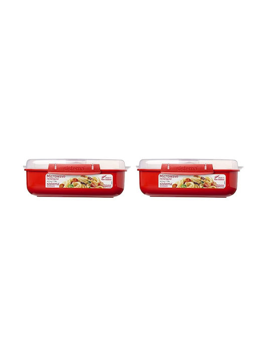 Sistema Δοχείο Φαγητού Πλαστικό Κόκκινο 1.25lt