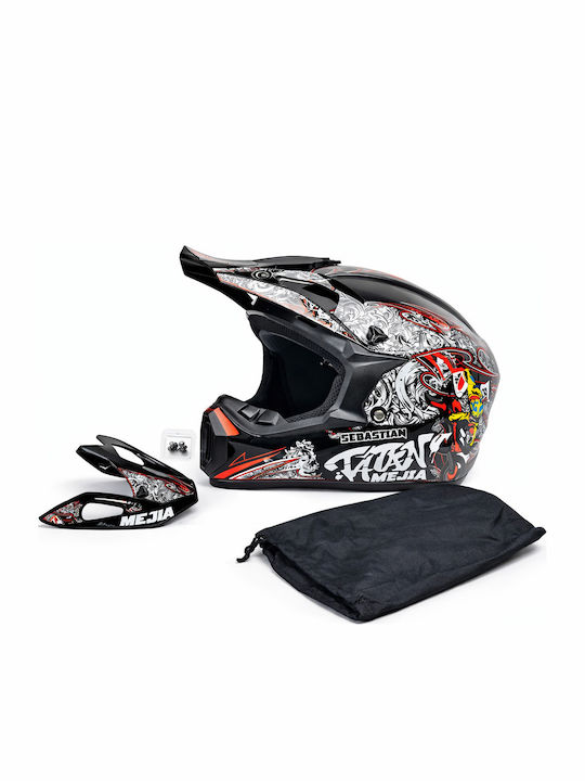 FIXATO Motorradhelm Motocross ECE 22.06