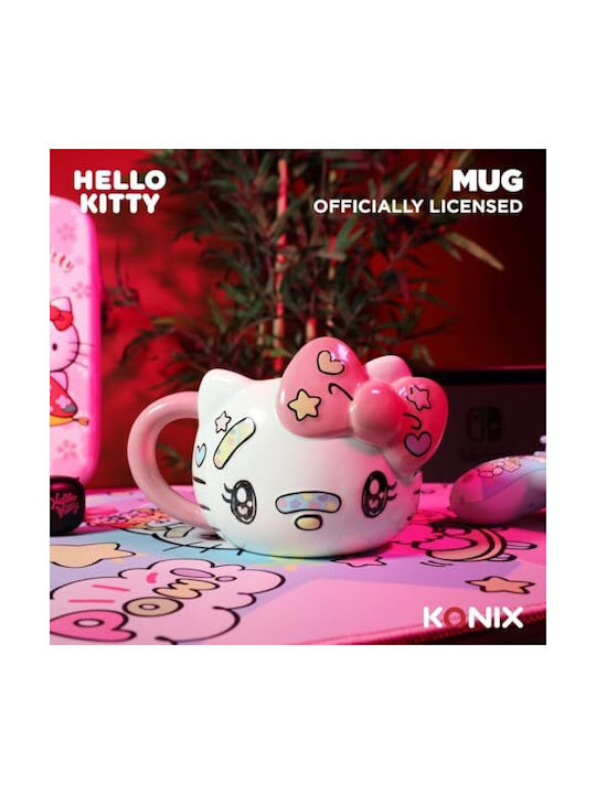 Konix Hello Kitty 3D Κούπα Κεραμική Ροζ 500ml