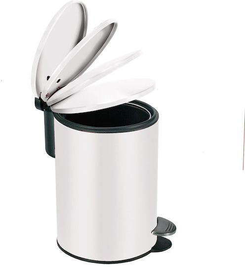 Kleine Wolke Silence 8419100858 Metallisch Badezimmer Mülleimer 3Es Weiß
