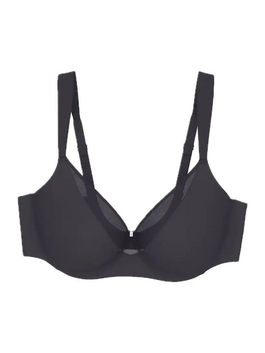 True Shape Sensation Navy Blue Minimizer Bra without Padding with Underwire