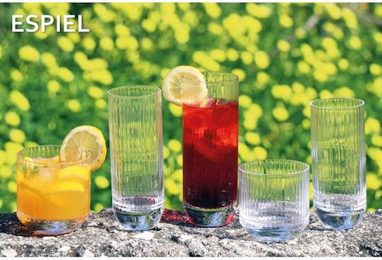 Espiel Big Top Set Brillen Wasser Glas Weiß 430ml 6 Stück