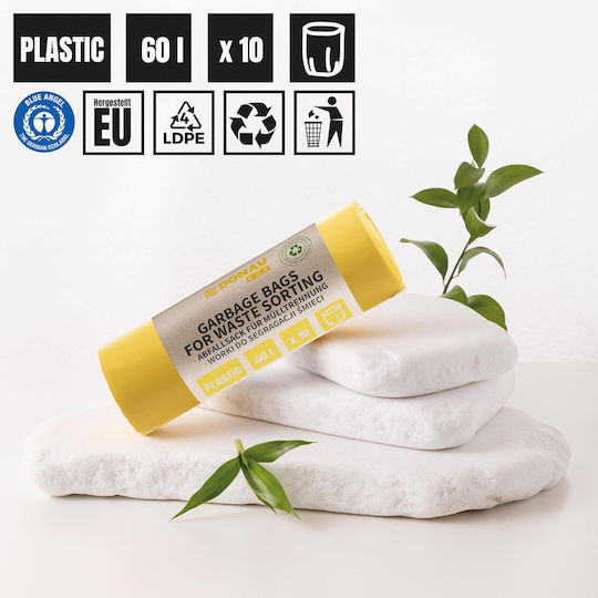 Donau Trash Bags Capacity 60lt 10pcs Yellow