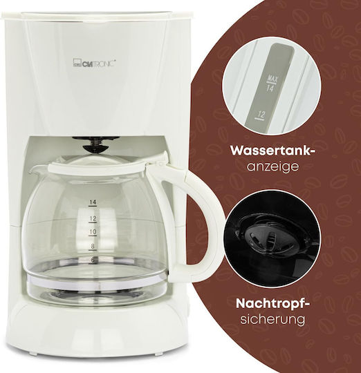 Clatronic KA 3473 Filter Coffee Machine 900W White