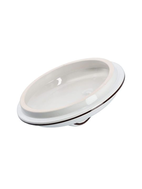 Zeller Vază Utilizare Generală cu Plută Ceramică Albă 2900ml 1 Bucată