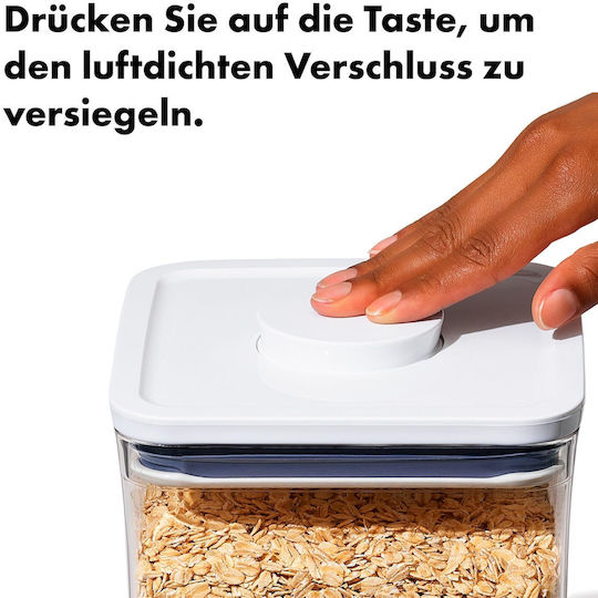 OXO Set 3 Stück Allgemeine Verwendung Lebensmittelgläser mit Luftdichtem Deckel Kunststoff Transparent 3 Stück
