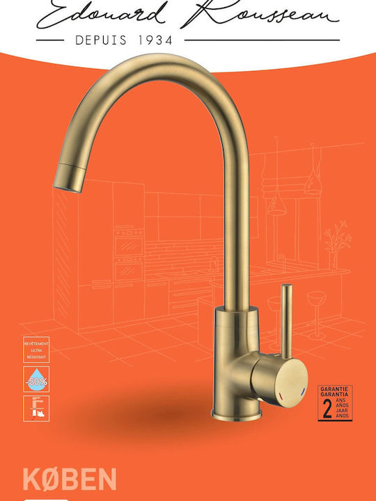 Rousseau Kitchen Faucet Counter Bronze