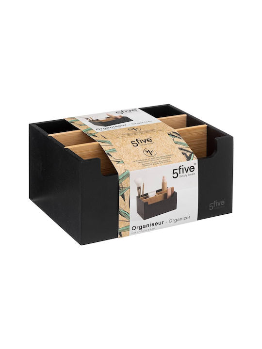 5Five Wooden Organizer Countertop Black
