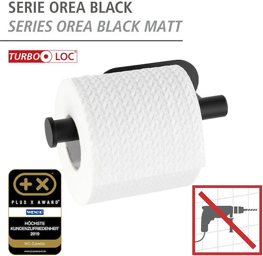 Wenko Wall Mounted Paper Holder Turbo LOC Black
