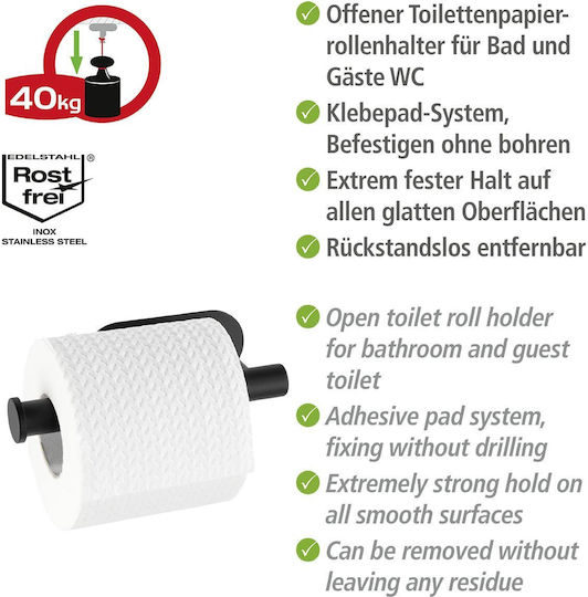 Wenko Turbo LOC Wandmontage Papierhalter Metallisch Schwarz