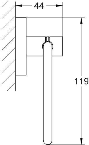 Grohe Essentials Wandmontiert Papierhalter Metallisch Silber