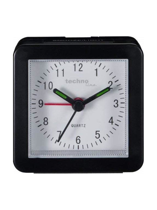 Technoline Tabletop Clock with Indicators with Alarm Clock Black