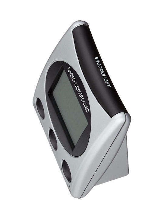 Technoline WT 221 Tabletop Digital Clock LCD with Silver Alarm Clock 05900