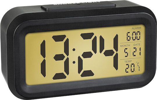 TFA TFA Digital Tabletop Clock LED Plastic with Alarm Clock Black 60.2018.01