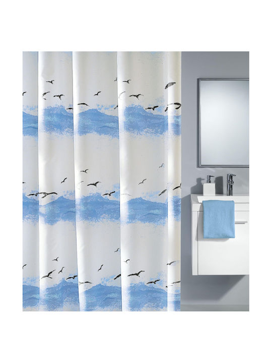 Kleine Wolke Seaside Shower Curtain 120x200cm Light Blue