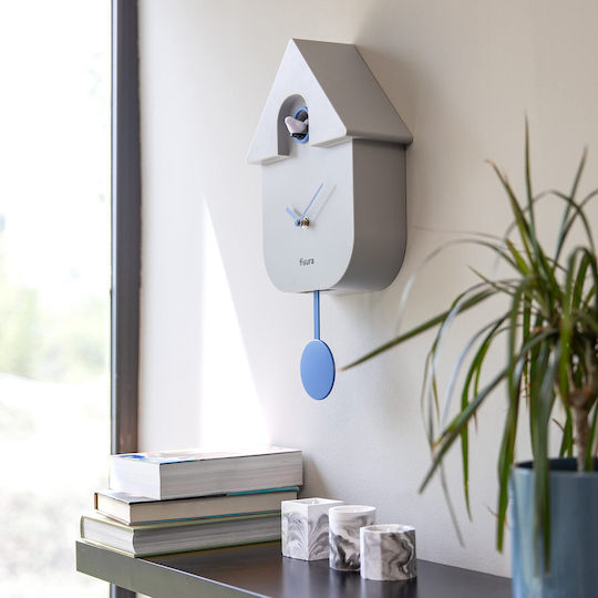 Ρολόι Τοίχου Modern Cuckoo Ka5867si 21,5x8,5x41cm Silver Karlsson Abs