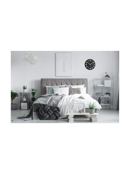 TFA Radio Wall Clock Стенен часовник Пластмаса Черен Ø31см