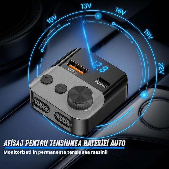 SGTT FM Transmitter Αυτοκινήτου με Bluetooth / USB